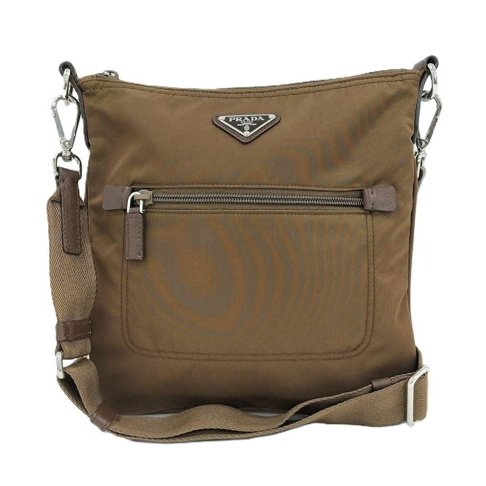Prada Shoulder Bag Nylon Brown