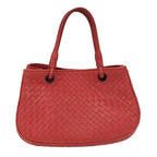 Bottega Veneta Handbag Intrecciato Leather Red