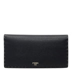 Fendi Selleria Wallet Bifold Black Leather