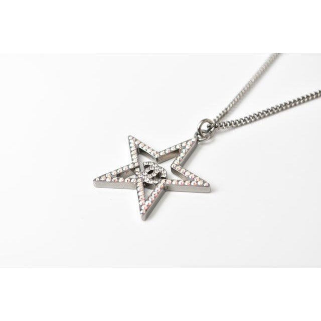 Chanel Star Motif Coco Mark CC Chrome Silver Rhinestone — view 4