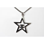 Chanel Star Motif Coco Mark CC Chrome Silver Rhinestone — view 5