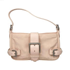 Bottega Veneta Handbag One Shoulder Bag Flap Buckle Pink Silver Hardware