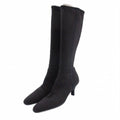 Prada Sports Sport Logo Long Boots Fabric Brown 38.5