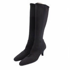 Prada Sports Sport Logo Long Boots Fabric Brown 38.5