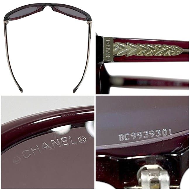 Chanel Sunglasses In Bordeaux Gradient 5196 Acetate — view 4