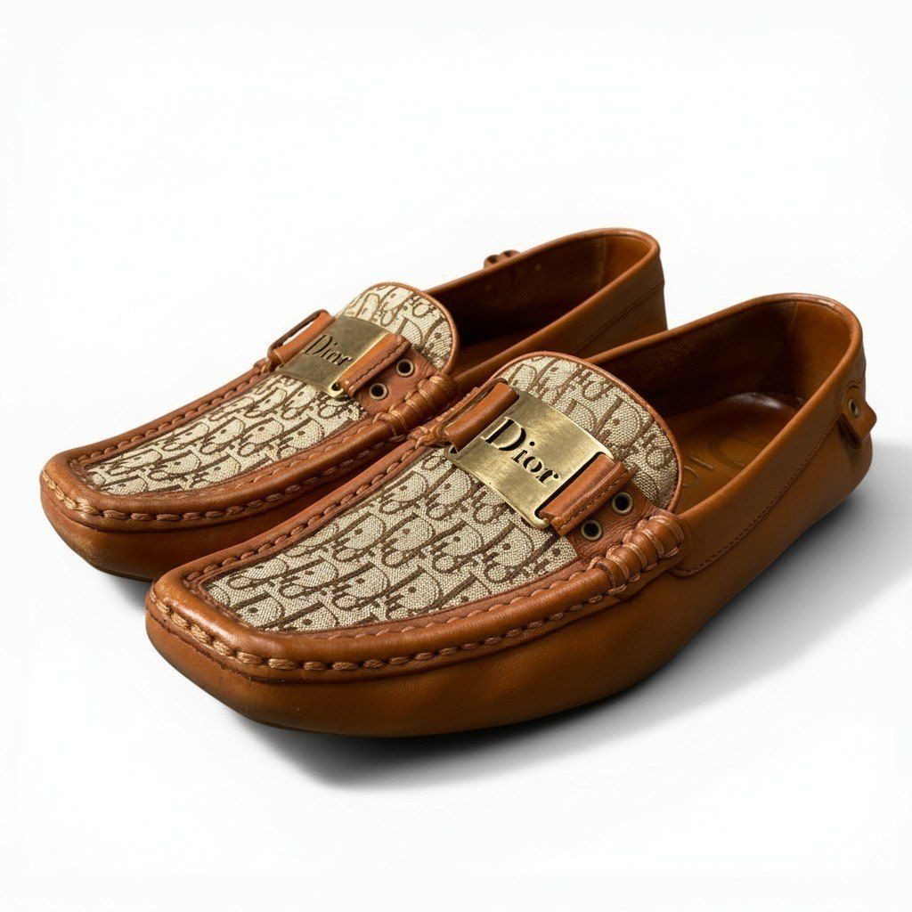 Dior Street Chic Trotter Loafers 38 Brown