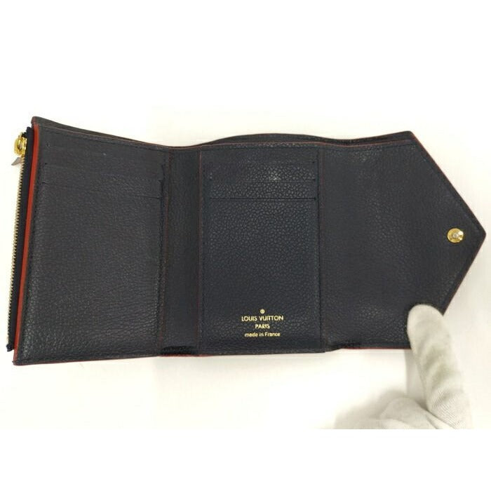 Louis Vuitton Portefeuille Victorine Trifold Wallet Monogram Empreinte Marine — view 2
