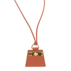 Hermes Monpty Kelly PM Gold Hardware Charm Necklace — view 2