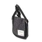 Fendi Mini Faux Crossbody Dark Grey Black Zucca Cowl Canvas Gray — view 2