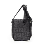 Fendi Mini Faux Crossbody Dark Grey Black Zucca Cowl Canvas Gray — view 5