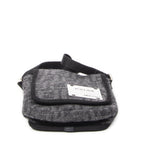 Fendi Mini Faux Crossbody Dark Grey Black Zucca Cowl Canvas Gray — view 6
