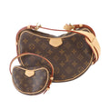 Louis Vuitton Monogram Croissant Shoulder Bag Brown Gold