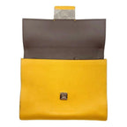 Fendi Shoulder Bag Flat Baguette Medium 7 Va524 FF Logo Yellow Silver Hardware — view 5