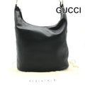 Gucci Leather Chain Shoulder Bag Black Gphardware Purse
