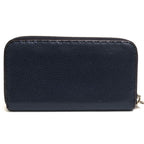 Fendi Long Wallet Women Leather Navy Blue 8 M0374 — view 2