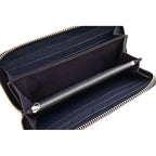 Fendi Long Wallet Women Leather Navy Blue 8 M0374 — view 6