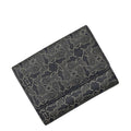 Celine Bifold Hook Wallet Gray Black Saluki Double Leather Simple
