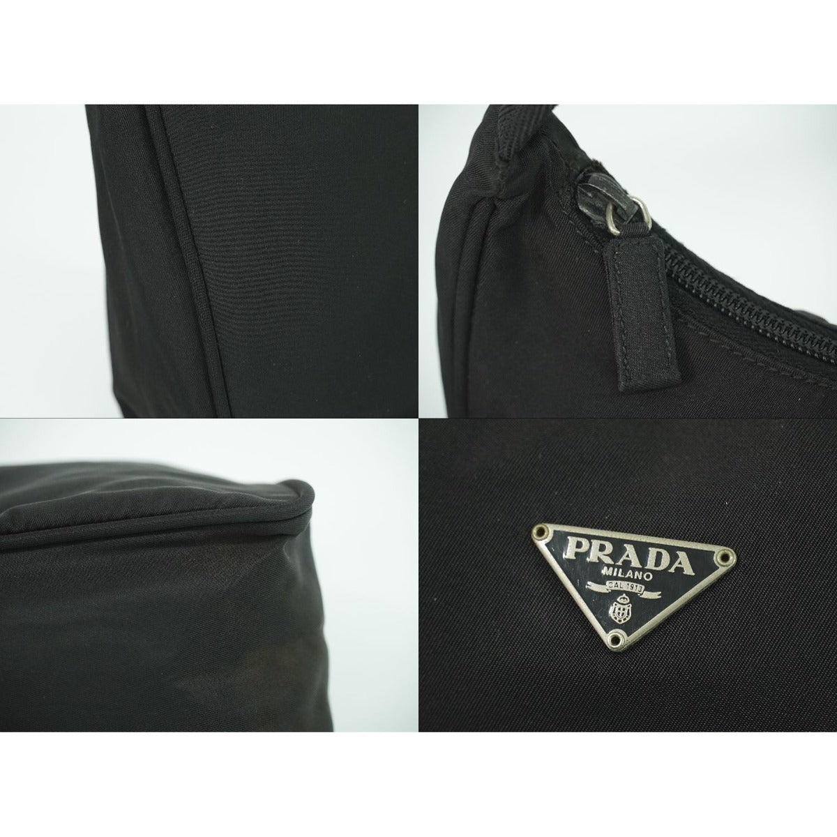Prada Tessuto Handbag Pouch Nylon Black — view 7