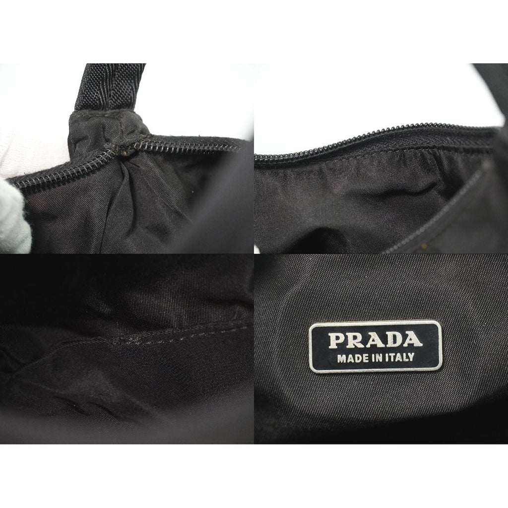 Prada Tessuto Handbag Pouch Nylon Black — view 9