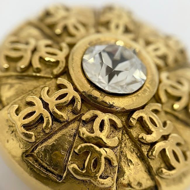 Chanel Earrings Gold Coco Mark GP — view 9