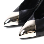 Celine Metal Toe Leather Pumps Black Silver 35 Storage With Bag — view 5