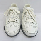 Hermes Trail Sneakers 40 White Leather Shoes — view 2