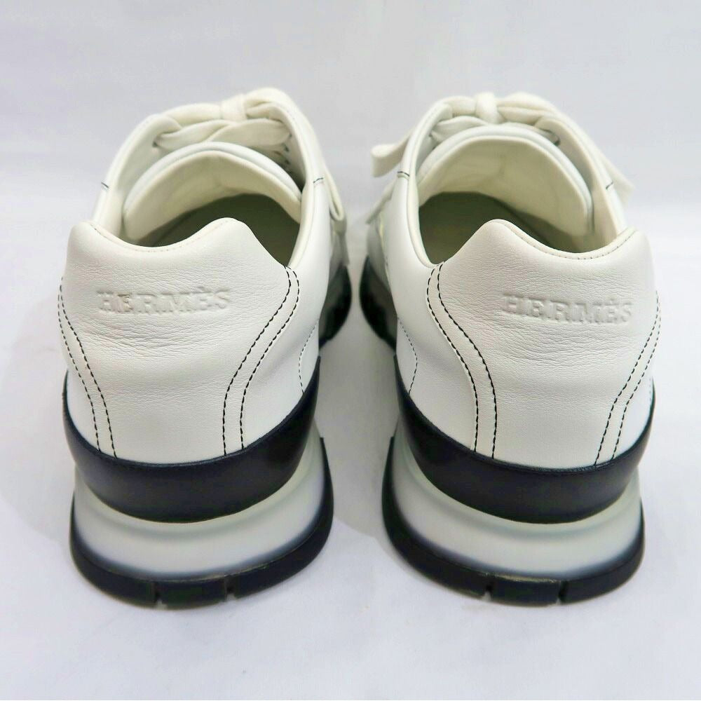 Hermes Trail Sneakers 40 White Leather Shoes — view 6