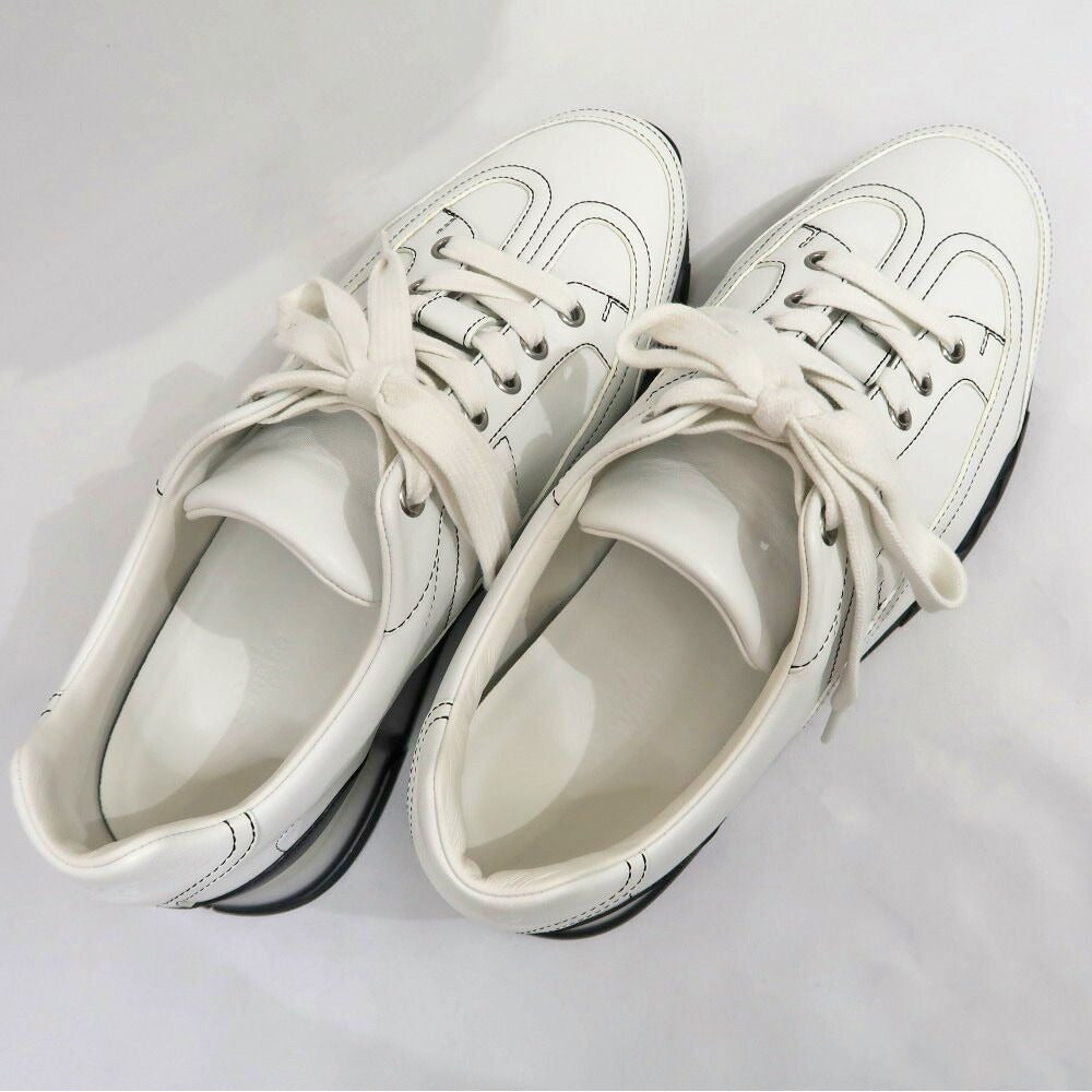 Hermes Trail Sneakers 40 White Leather Shoes — view 7