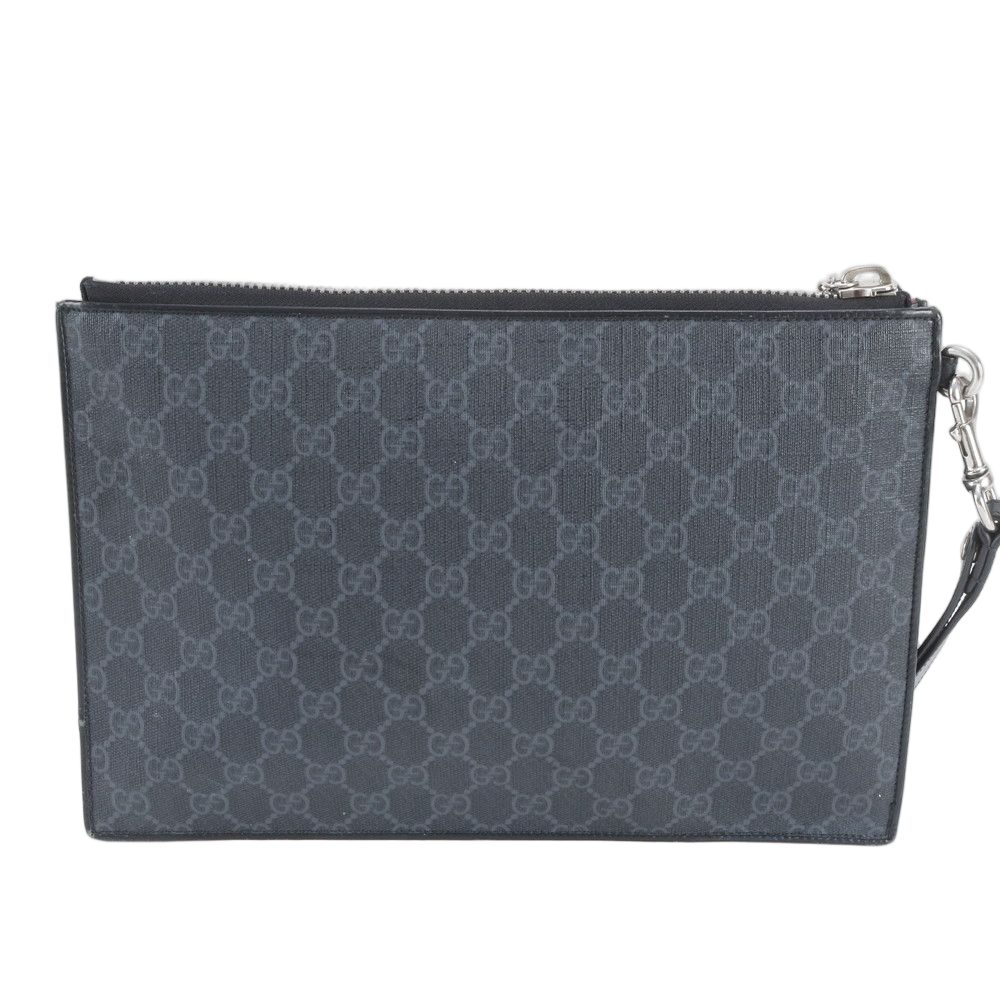 Gucci GG Supreme Night Courier Leather Clutch Pouch Business — view 2