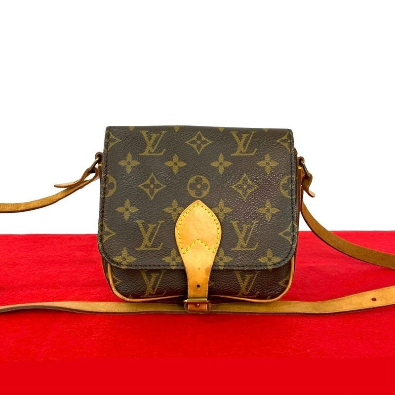 Louis Vuitton Vintage Cartesier Monogram Leather Shoulder Bag — view 2