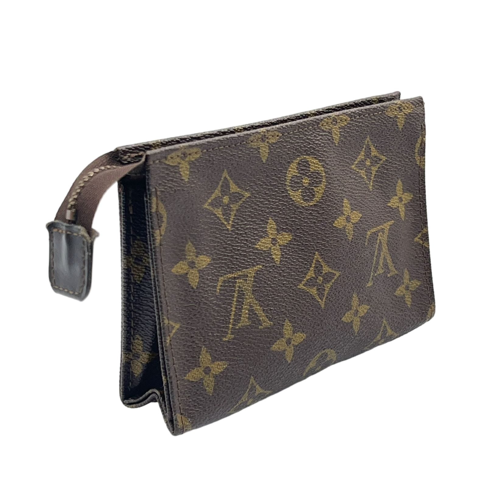 Louis Vuitton Pouch Toilette 15 Monogram Leather Brown Cosmetic Gold — view 2