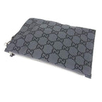 Gucci Clutch Gray Black GG Canvas Second Display — view 5