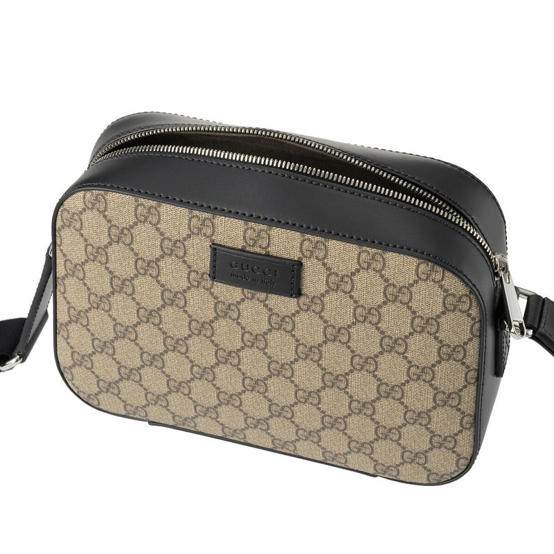 Gucci Shoulder Bag GG Supreme Beige Black — view 4