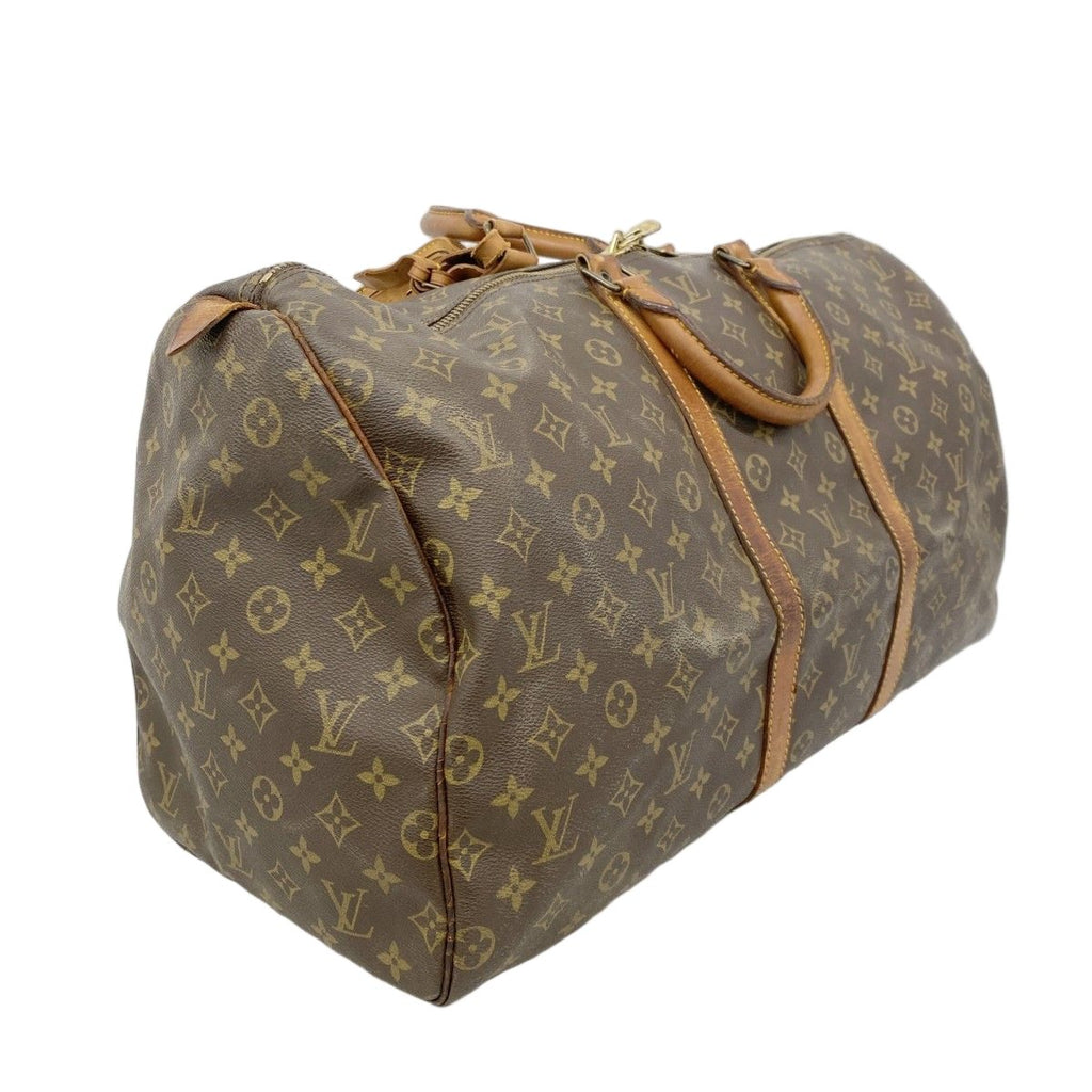 Louis Vuitton Boston Bag Monogram Keepall 55 Brown — view 2