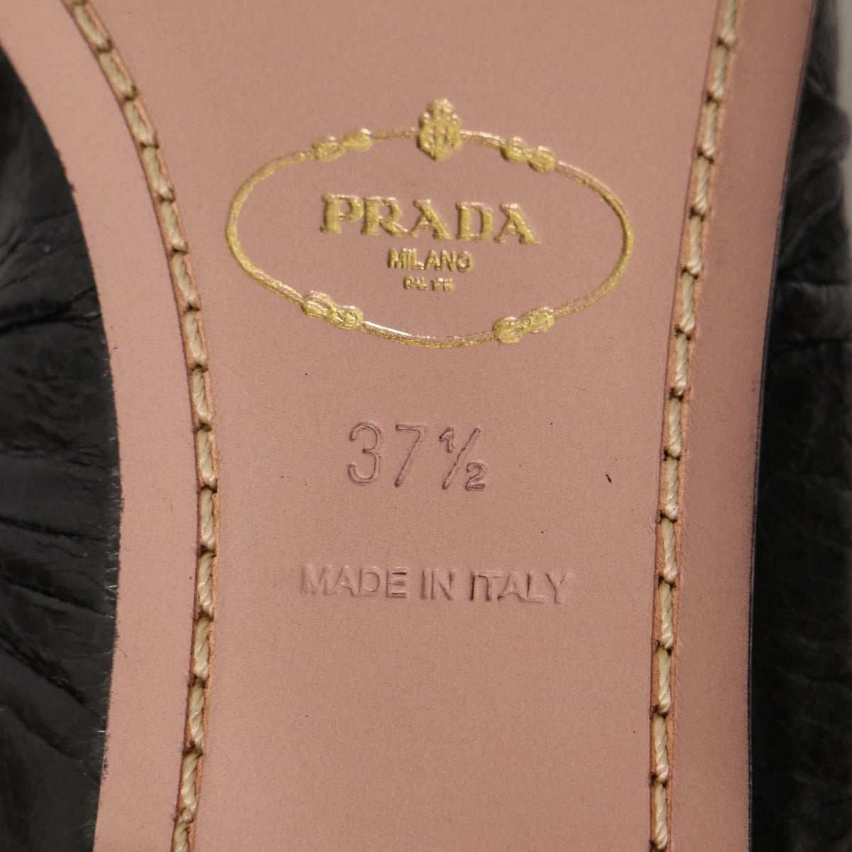Prada Pointed Toe Ribbon Ballet Shoes — view 9