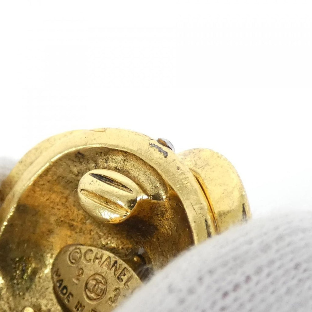 Chanel Vintage Earrings Gold Crystal — view 4