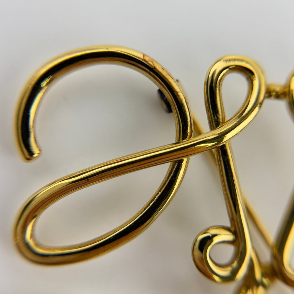 Loewe Anagram Brooch Gold Vintage — view 4