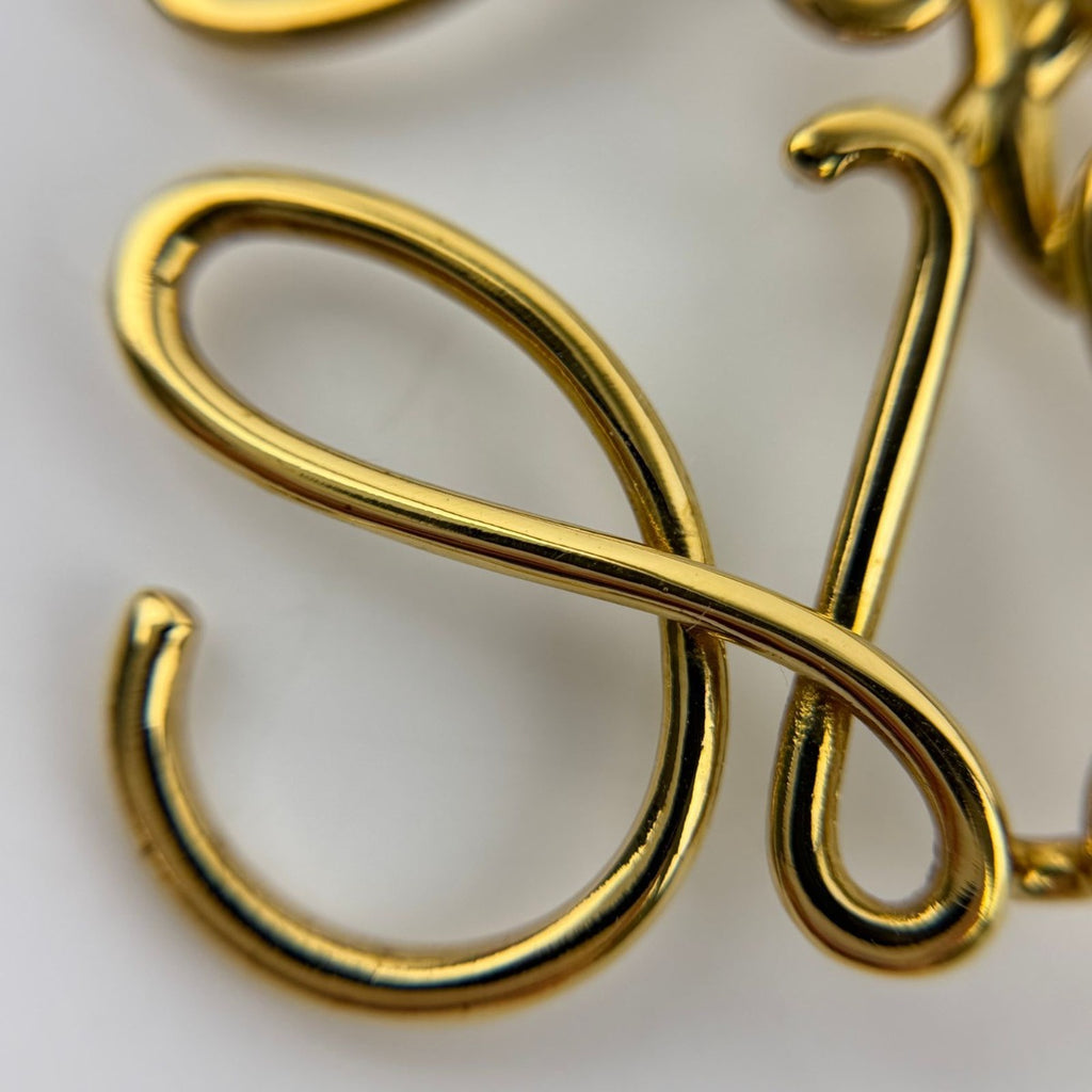 Loewe Anagram Brooch Gold Vintage — view 7