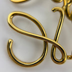 Loewe Anagram Brooch Gold Vintage — view 7