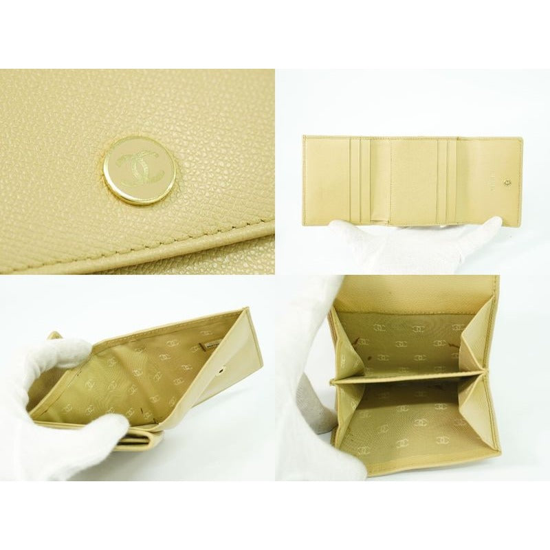 Chanel Coco Mark Button Trifold Folding Wallet Compact — view 8