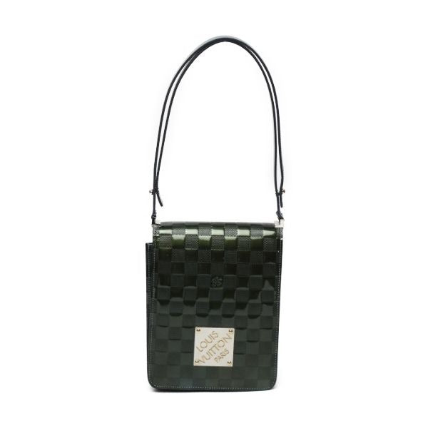 Louis Vuitton Damier Vernis Club Handbag Petrol Blue Shoulder Bag