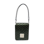 Louis Vuitton Damier Vernis Club Handbag Petrol Blue Shoulder Bag