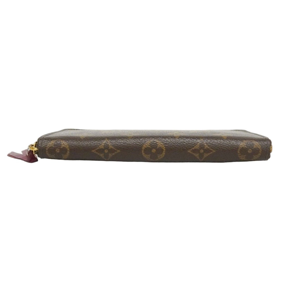 Louis Vuitton Wallet Monogram Portefeuille Clemence Brown Fuchsia — view 2