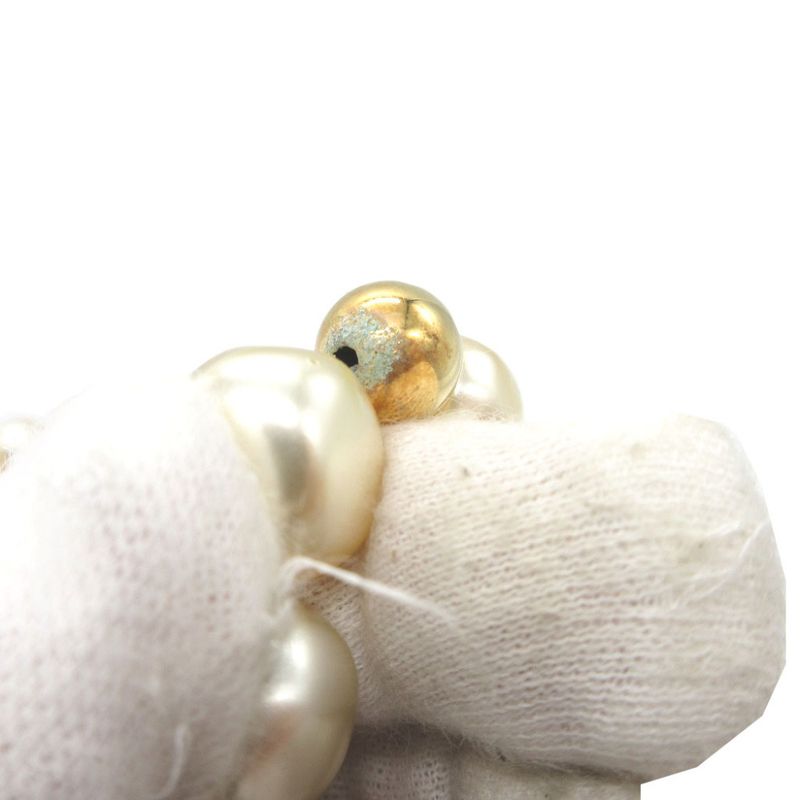 Christian Dior Vintage Faux Pearl Metal White Gold Necklace 0033 — view 3