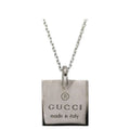 Gucci Square Logo Plate Necklace Silver