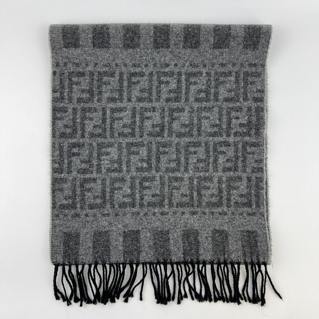 Fendi Scarf Gray Wool Vintage — view 5