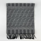 Fendi Scarf Gray Wool Vintage — view 5