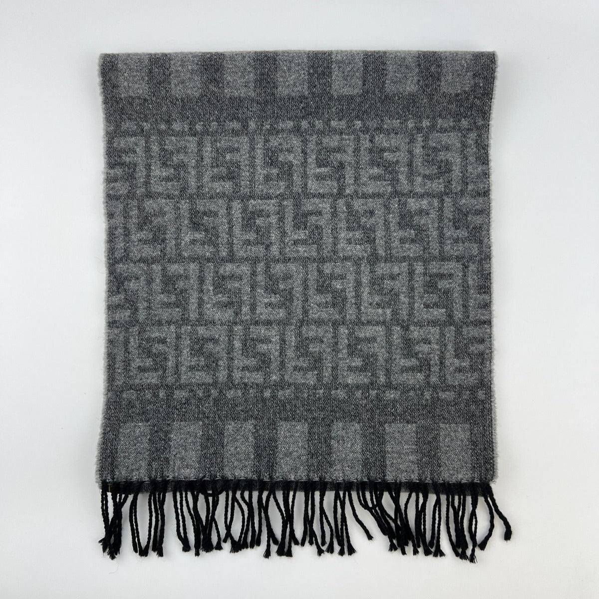 Fendi Scarf Gray Wool Vintage — view 6