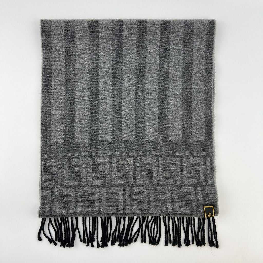Fendi Scarf Gray Wool Vintage — view 7