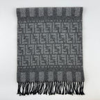 Fendi Scarf Gray Wool Vintage — view 9